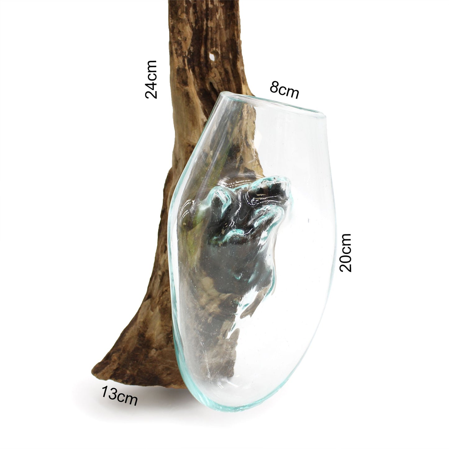 Molten Glass on Wood - Hanging Bowl