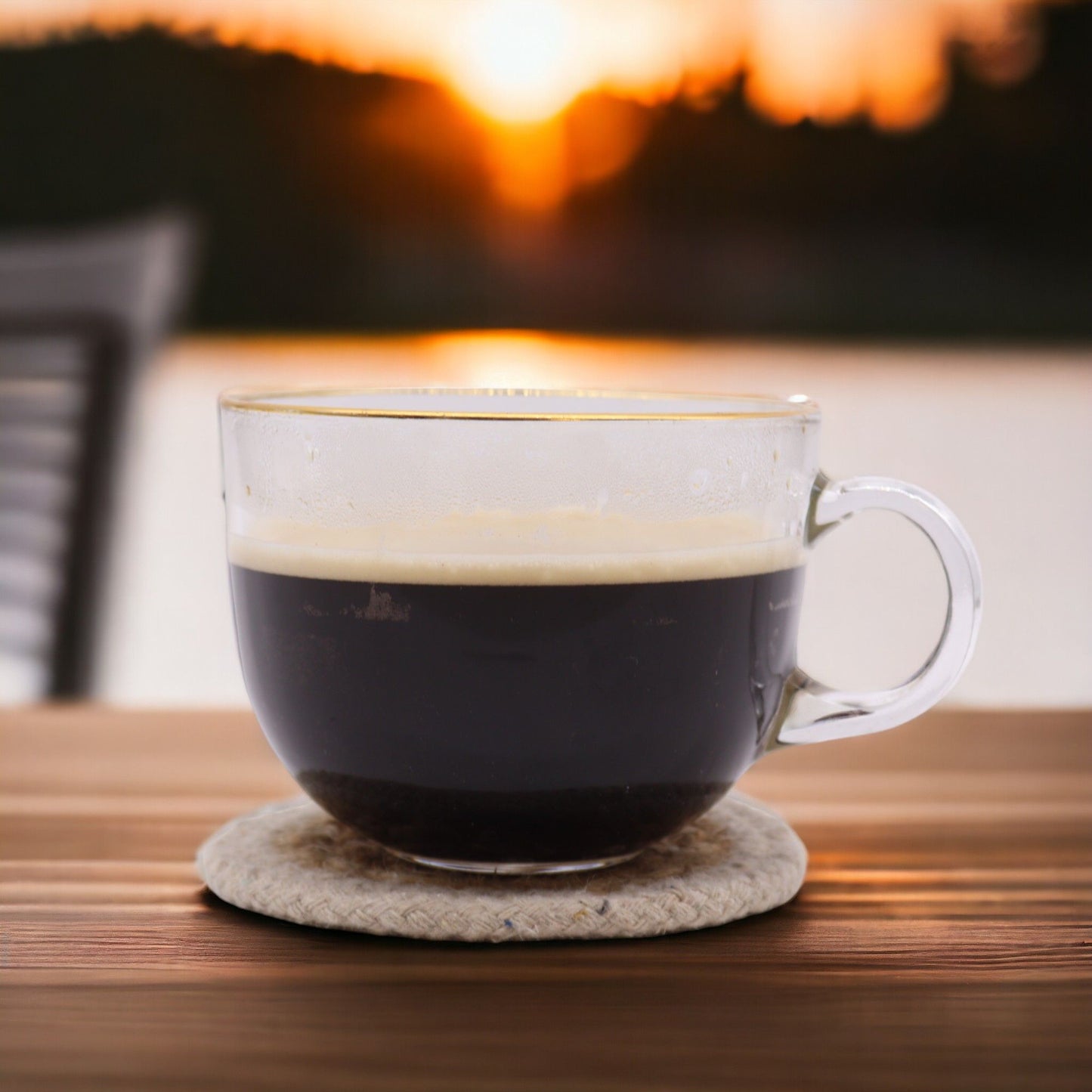 Natural Coaster - Jute & Cotton 10cm (set of 4) - Ivory Boarder