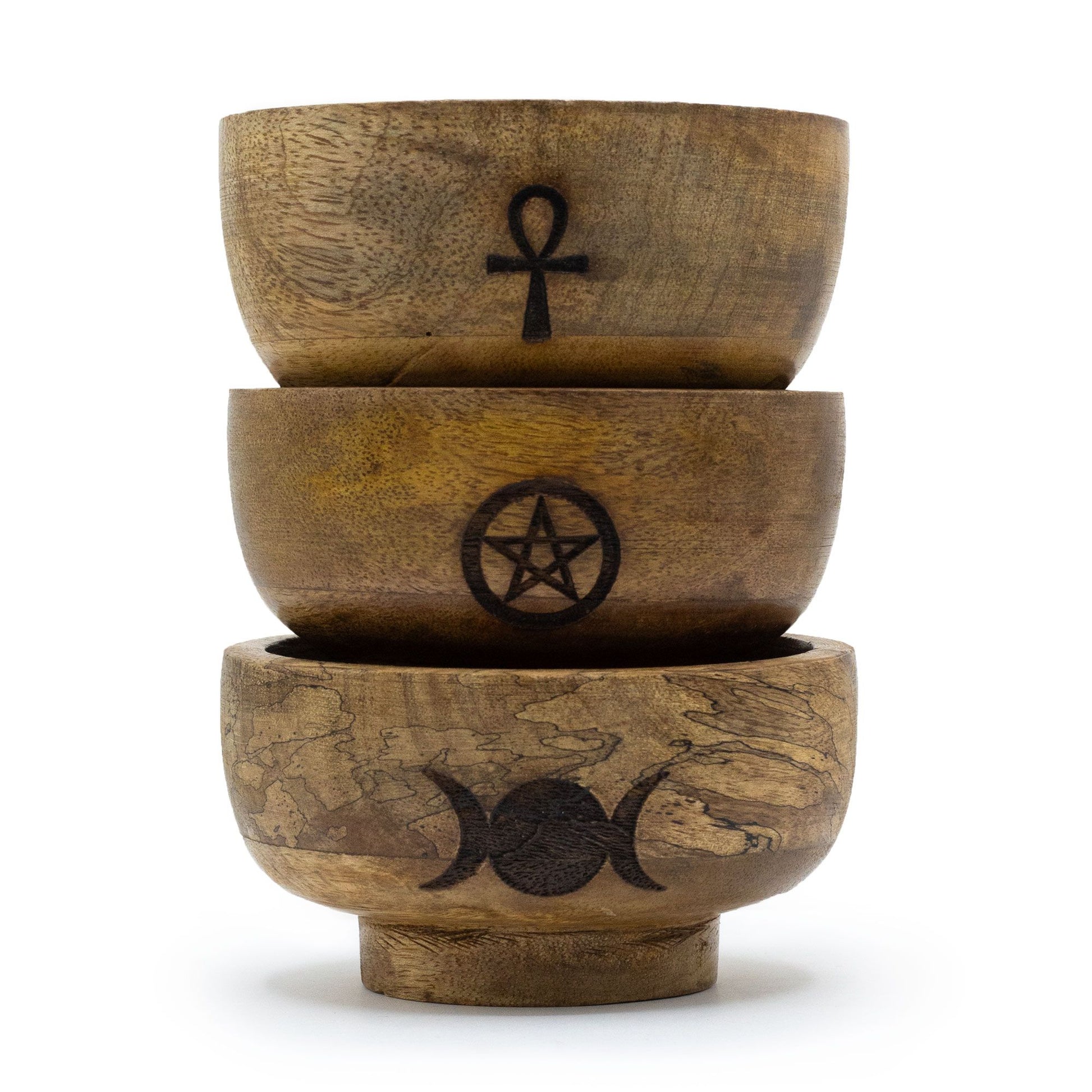 Small Ritual Bowl Incense Cone Holder 11x6.cm - (Asst Pentagon etc)