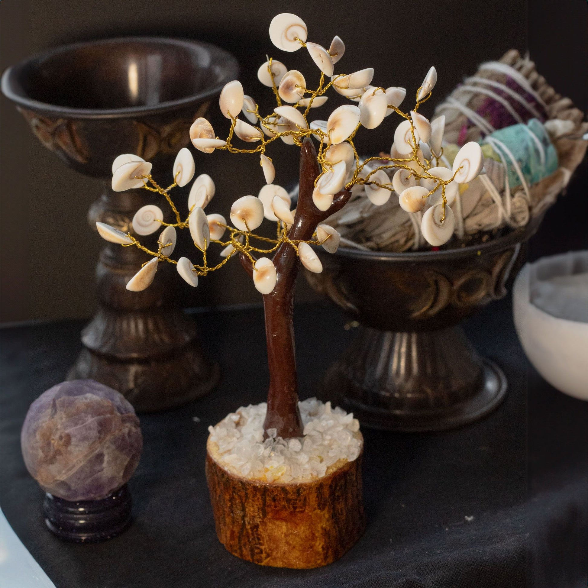 Lrg Gomati Chakra Circle Stone Trees - (60 stones)