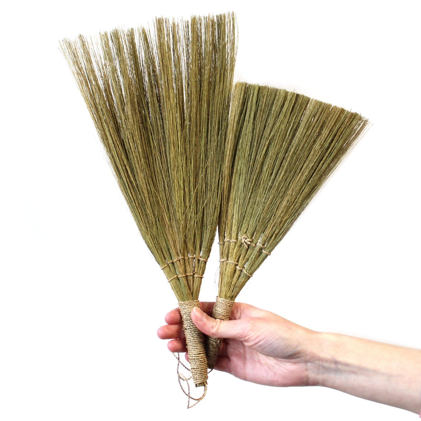 Set 4 - Pampas Fan Broom - Natural mixed sizes