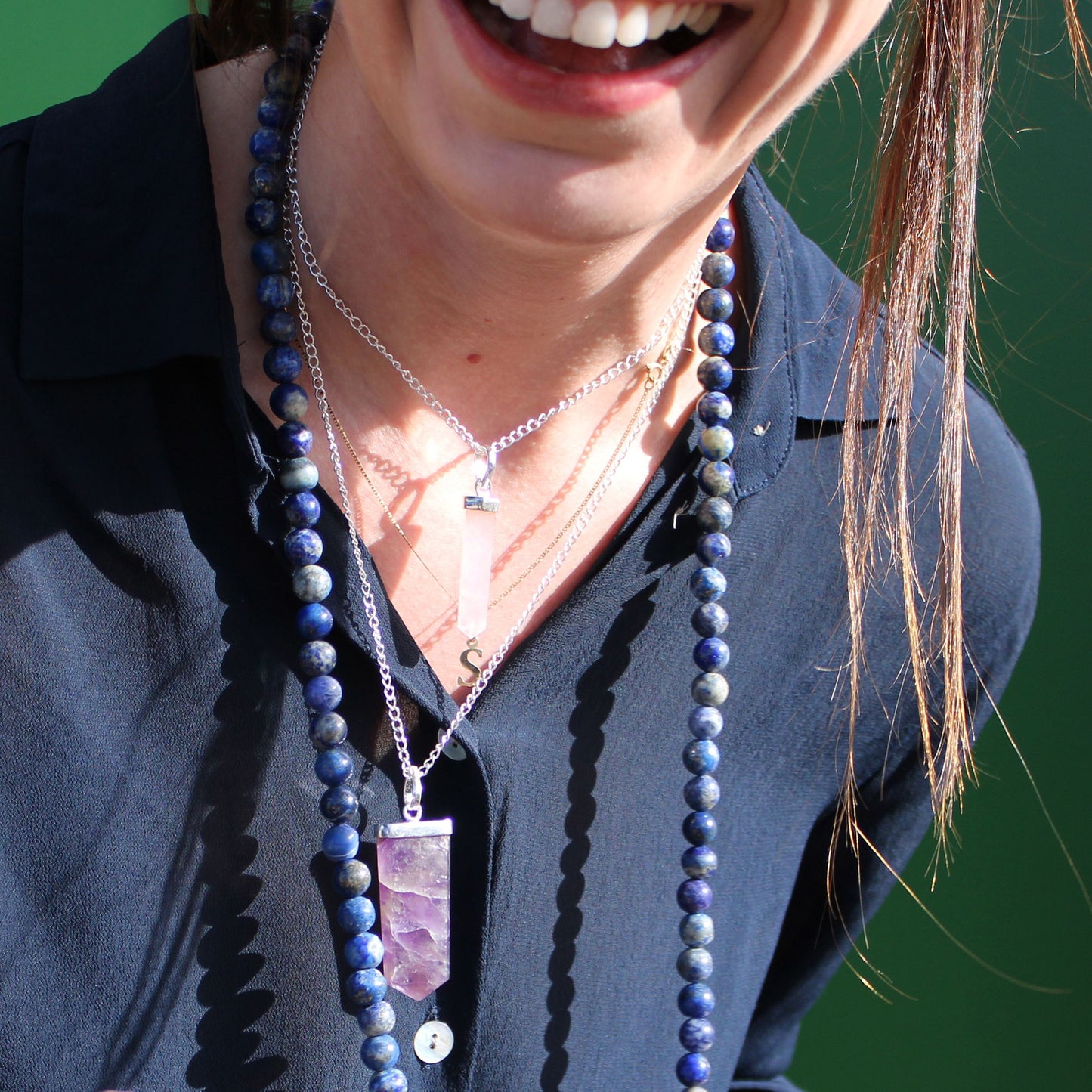 Gemstone Classic Point Pendant - Amethyst