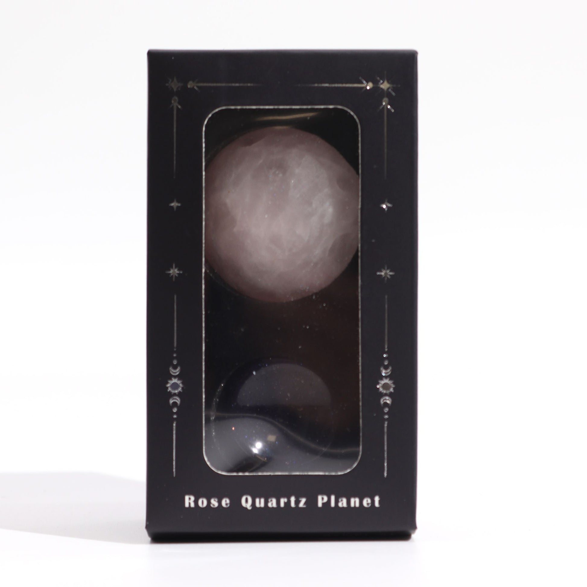 Rose Quartz Planet on a Sola Goldstone Stand - 40mm