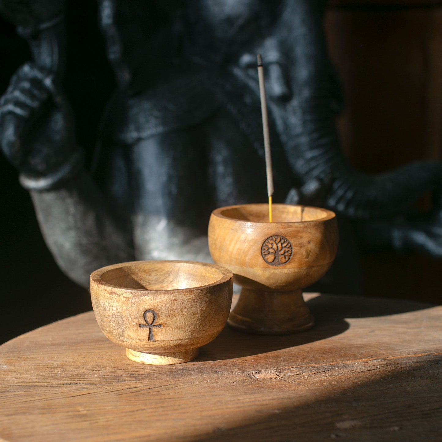Small Ritual Bowl Incense Cone Holder 11x6.cm - (asst esoteric)