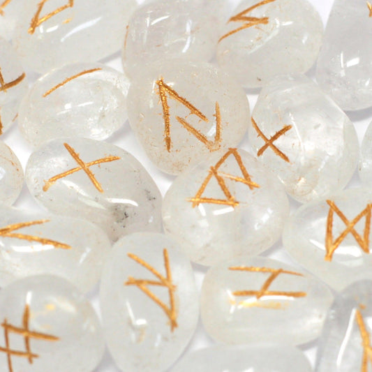 Indian Runes in Pouch - Crystal