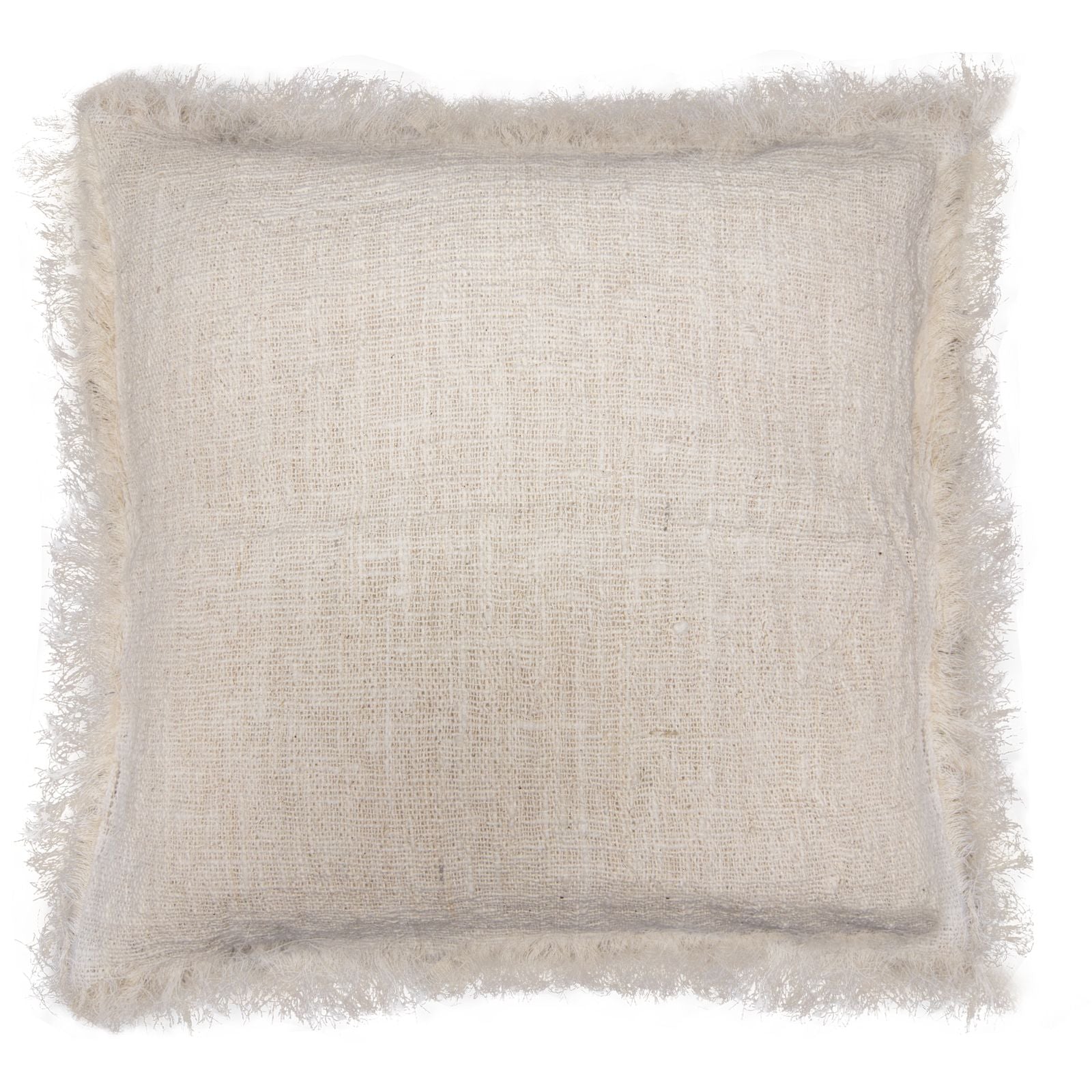 1x Linen Cushion 45x45cm with fringe