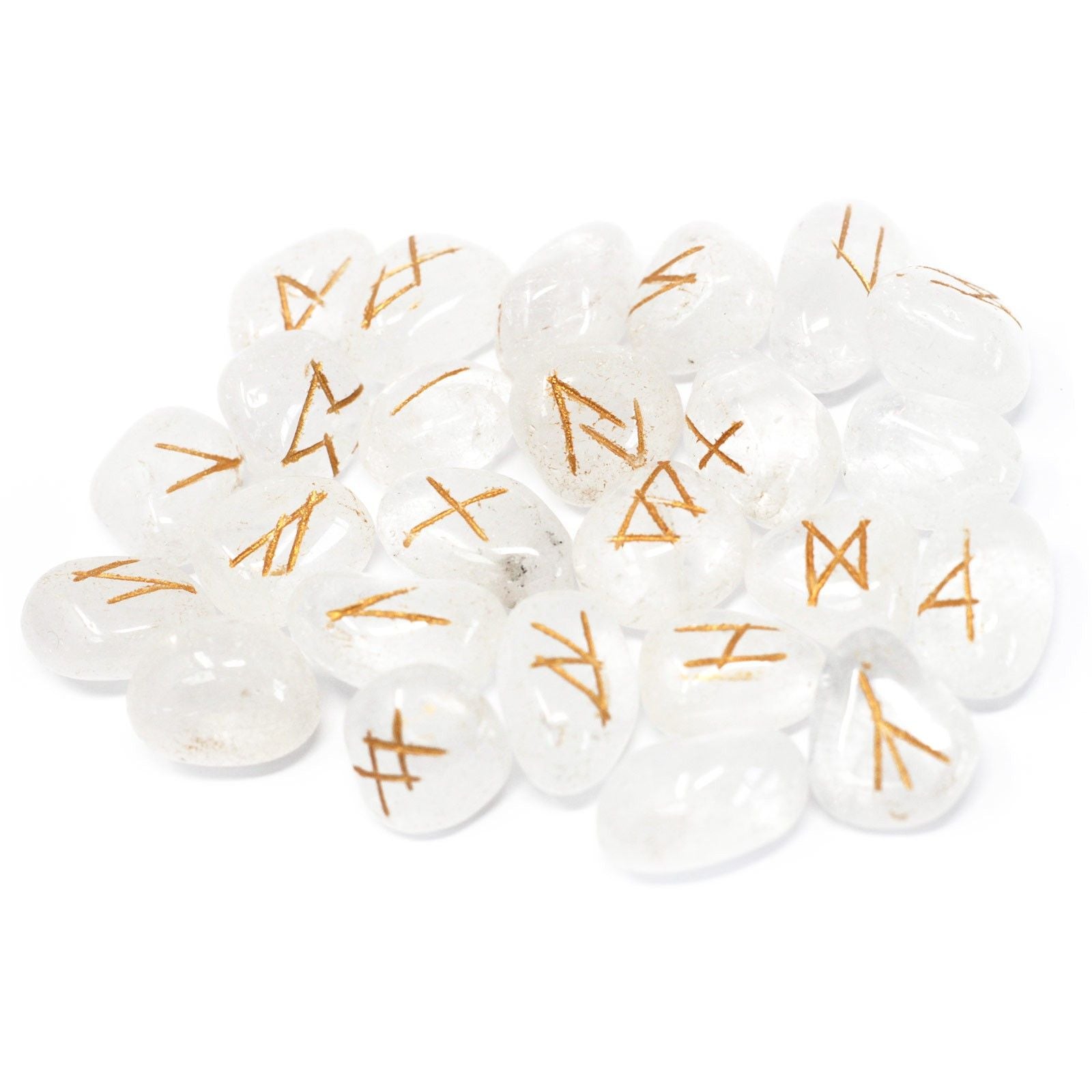 Indian Runes in Pouch - Crystal